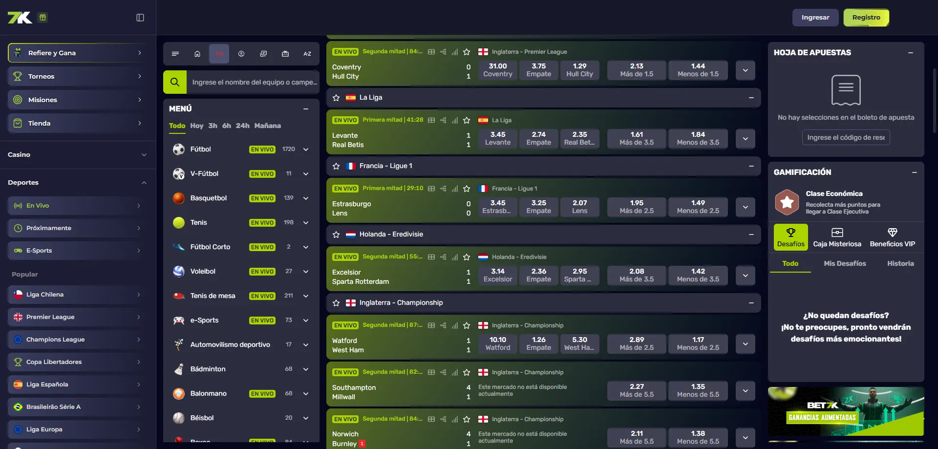 Casino en vivo con crupieres reales en Bet7k Casino